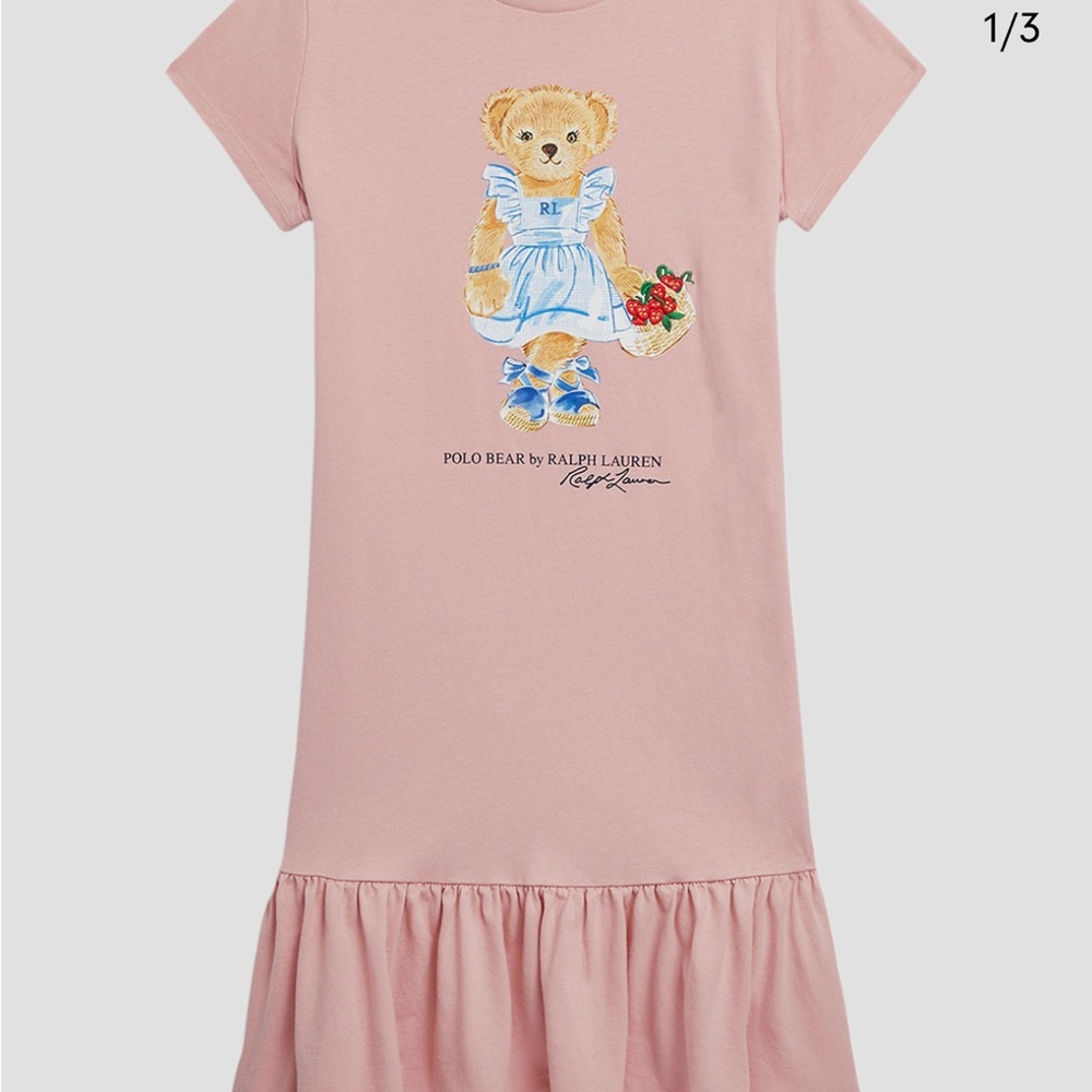 Girls Ralph Lauren Polo Bear T-Shirt Dress